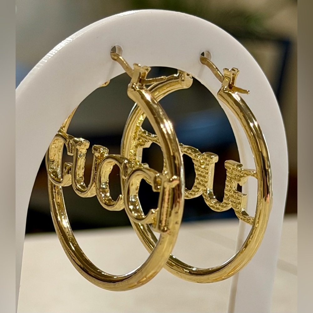 Gold Hoops - Picture 2 of 3